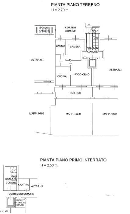 Planimetria 1 di Bilocale con giardino privato a Casatenovo
