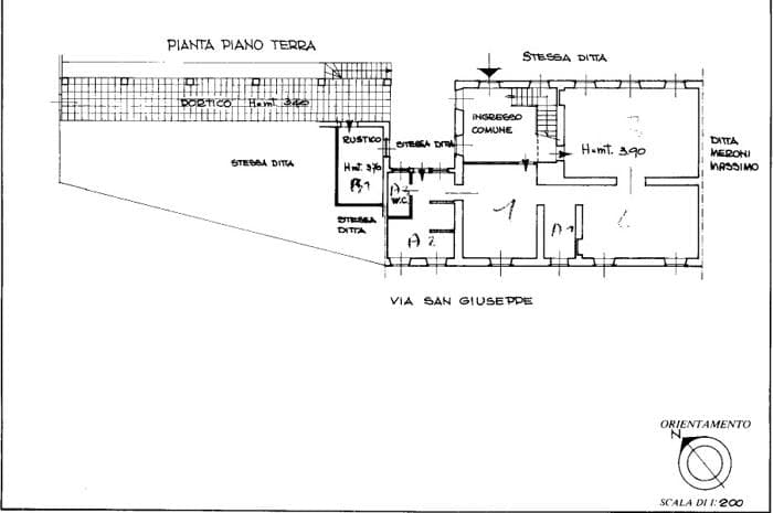 Planimetria 1 di Villa Storica a Carate Brianza