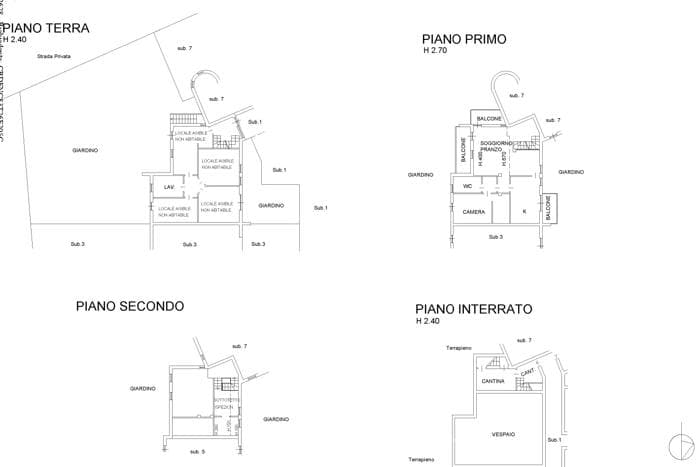 Planimetria 1 di Villa a Vimercate