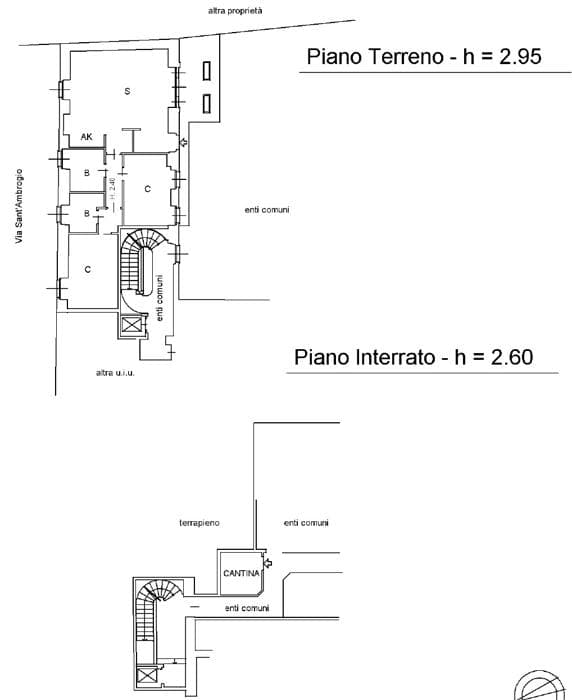 Planimetria 1 di Trilocale Besana in Brianza
