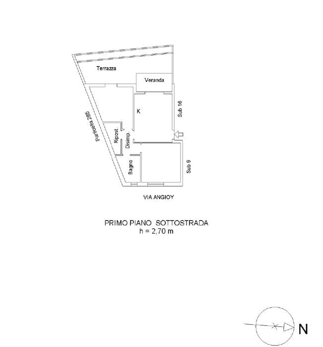 Planimetria 1 di Appartamento con Veranda vista mare a Castelsardo